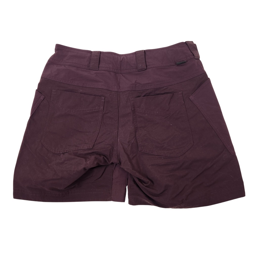REI Co-op‎ Womens Sz 2 Burgundy Sahara Hiking Shorts Stretch Woven Nylon Spandex